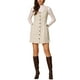 thumbnail image 2 of Vestido de tirantes para mujer INSPIRE CHIC, con escote redondo, tipo pinafore, en pana, vestido casual, talla XS, color beige, 2 of 6