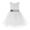 thumbnail image 2 of Ekidsbridal Ivory Backless Lace V-Back Flower Girl Dresses Fancy Formal Princess Pageant Gown 206T S, 2 of 3