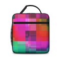 thumbnail image 2 of Red and Pink Checkered Pattern Insulated Lunch Bag Teens,Lunch Box for Men Women for Work,Picnic or Travel,10.2x9.5x4.3 Inches,8 Can Capacity, 2 of 6