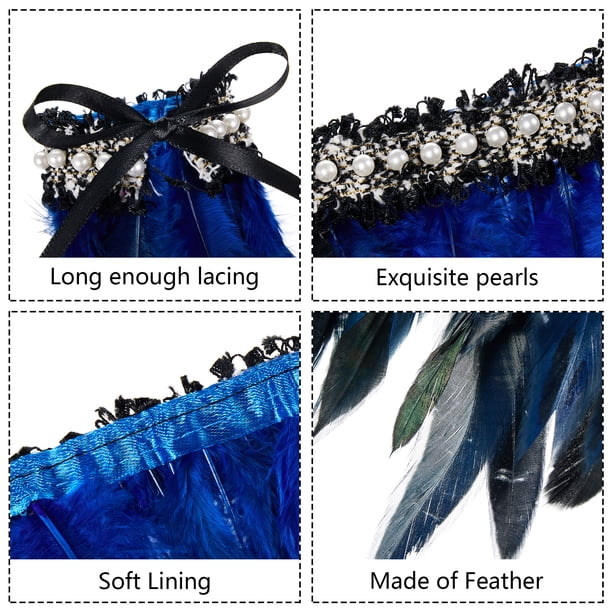 Pulsera De Plumas Naturales Para Mujer - Accesorio Étnico Para Halloween, Carnaval, Mardi Gras Y Fiestas De Disfraces