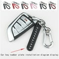 thumbnail image 3 of Car Key Keyring Anti-lost Car number keyring steel buckle Phone Number Steel Buckle Keychain with Braided Rope, Black Red Rope, Silver Buckle, 3 of 7