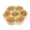 thumbnail image 1 of simhoa 1 Box 1450PCS Golden Assorted Sizes (3mm 4mm 5mm 6mm 7mm 8mm 10mm) Open Iron, 1 of 8