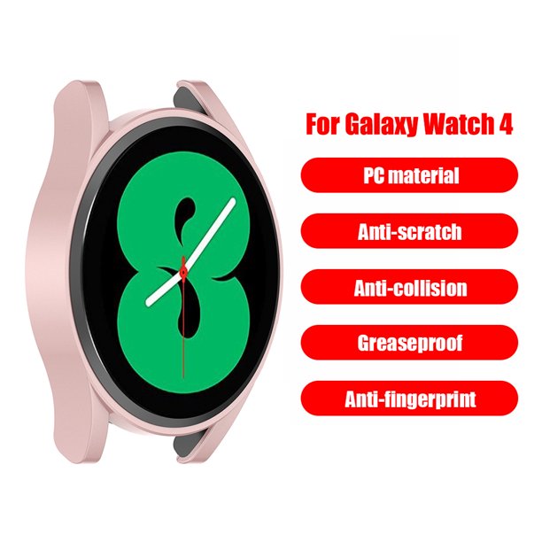 Estuche protector de reloj de media cubierta para PC para Galaxy Watch 4 40 mm (oro rosa)