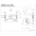 thumbnail image 2 of Kingston Brass KS2968ML Milano Widespread Bathroom Faucet, Brushed Nickel, 2 of 2