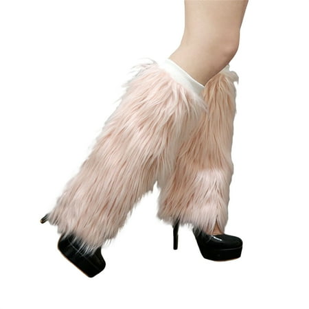 

Licupiee Women Girls Kawaii Leg Warmers Baggy Ribbed Knit Slouch Socks Harajuku Fuzzy Fluffy Plush Flared Foot Warm Socks for Party