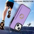 thumbnail image 2 of Mantto for iPhone 13 Wallet case with [360°Rotation Ring Kickstand]【RFID Blocking】 Credit Card Holder, PU Leather Phone case Cover Women Men For iPhone 13, Purple, 2 of 10