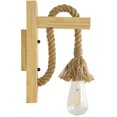 thumbnail image 5 of Aplique de pared de diseño retro, cuerda de cáñamo de madera, lámparas de noche para pasillo de hotel, luces de pared para interiores, bombilla Edison E27, luz cálida sin bombilla brillar Electrónica, 5 of 5
