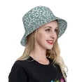 thumbnail image 4 of Yiaed Floral Print Reflective Stripe Bucket Hat Unisex Funny Outdoor Fisherman Cap Beach Sun Hat, 4 of 5