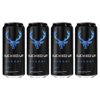 (4 pack) Bucked Up Energy Drink, Blue Raz, 300mg Caffeine, 16 fl oz, 1 Can