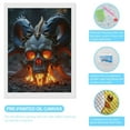 thumbnail image 3 of Diamond Art Kits for Adults - Fiery Skull Horned Serpent 5d Diamond Painting for Adults, Diamond Art for Adults Beginners, Frameless Diamond Painting Kits for Adults for Home Wall Decor, 3 of 7