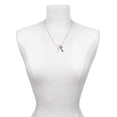 thumbnail image 3 of Delight Jewelry Silvertone Family Infinity Sign - Love and Lock Charm Necklace, 18"+1", 3 of 4