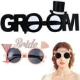 thumbnail image 2 of Oraceous 2Pcs Groom Glasses Bride Eyeglasses Bachelor Party Favors Wedding Shower Decorations, 2 of 10