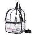 thumbnail image 1 of Guardurnaity escolar de PVC con transparente: bolso de hombro transparente para exteriores impermeable y fácil de acceder a elementos esenciales Mochilas negro talla pequeña, 1 of 6