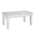 thumbnail image 4 of 42" Silver Mirrored And Metal Rectangular Mirrored Coffee Table, 4 of 4