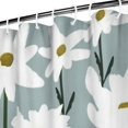 thumbnail image 3 of Gray Daisy Flower White Blooms Pattern Shower Curtain 72"x72" ,Bathroom Decorative Shower Curtains Set with 12 Hooks,Modern Waterproof Washable Shower Curtain, 3 of 6