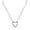 Silver-Heart Chain/Heart CH, variant on Carabiner Charm Holder Necklace for Women by Ginger Lyne Heart Link Chain 18KT Gold Plated Stainless Steel 18-20"
