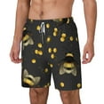 thumbnail image 2 of Uemuo Bumblebee Pattern Mens Swim Trunks Quick Dry Board Shorts with Mesh Lining, Stretch Beach Shorts Quick Dry No-Chafing Board Shorts-XX-Large, 2 of 9