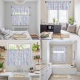 thumbnail image 6 of Pruple Yellow Blue Kitchen Curtains Sets for Windows 36 Inch Length, Modern Abstract Art Watercolor Rod Pocket Window Treatments Tier Curtains and Valances Set for Bedroom/Bathroom, 6 of 8