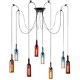 thumbnail image 4 of Miumaeov Chandelier Color Beer Bottle Round 8 Head Retro Industrial Color Glass Bottle Chandelier Creative Chandelier for Coffee Shop Attic Restaurant Decorative kitchen Island Bar, 4 of 6