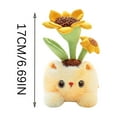 thumbnail image 2 of Stuffed Potted Plant Plush Toy, Sunflower Plush Plant Pillow Decorationr with Cat-Shaped Potted, Fluffy Adorable Stuffed Flower for Christmas Birthday Gifts Home Decor, 2 of 5