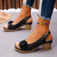 thumbnail image 2 of Women's Summer Sandals - Open Toe Design with Adjustable Ankle Strap, Breathable Cut-Out Upper & Lightweight Casual shoes, 2 of 10