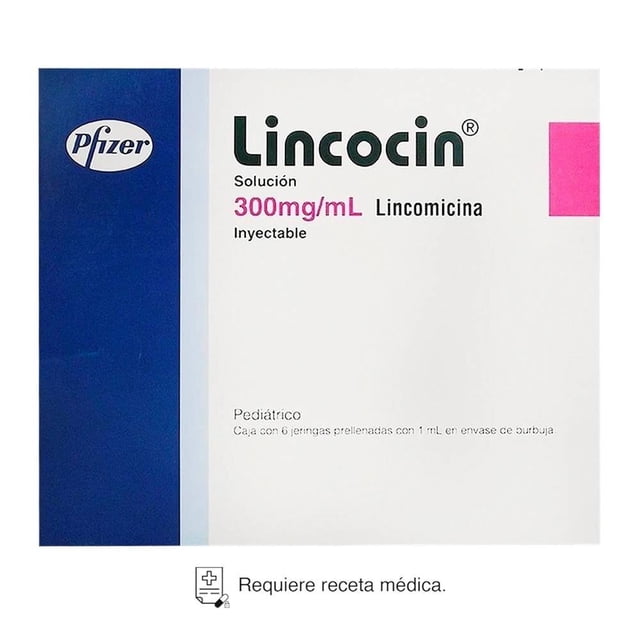 Lincocin Lincomicina 300 mg/ml solución inyectable pediátrico 6 jeringas