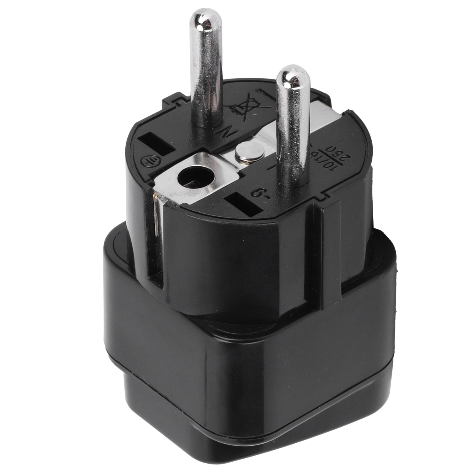 EU Plug, EU 100-250V 10A Power Converter Plug Black for Smart