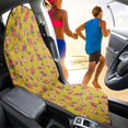 thumbnail image 4 of POLERO 1 Pack Car Seat Towel Cover Easy Install, Compatible with Van Truck Seat Car Interior Terry Cloth Car Seat Cover, Mustard Yellow Floral Print, 4 of 7