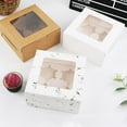 thumbnail image 7 of SPRING PARK 10Pcs Kraft Cupcake Boxes with Window, Kraft Standard Bakery Boxes with Window Food Grade Cake Container for Muffins Gift Treat Box Bulk, 7 of 7
