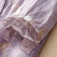 thumbnail image 4 of Womens Shirts Retro Embroidered Patchwork Elegant Spring Summer T Shirts for Women Purple 2Xl, 4 of 6