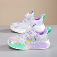 thumbnail image 4 of LIIPEE Girls Sneakers Cartoon Butterfly Closed Toe Non- Soft Sole Mesh Athletic Shoes Girls Versatile Climbing Hiking Camping Cycling Sneaker,Purple,10.5-11 Years, 4 of 7