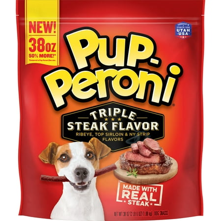 4 Porterhouse Steaks - Pup-Peroni Triple Steak Flavor Dog Treats