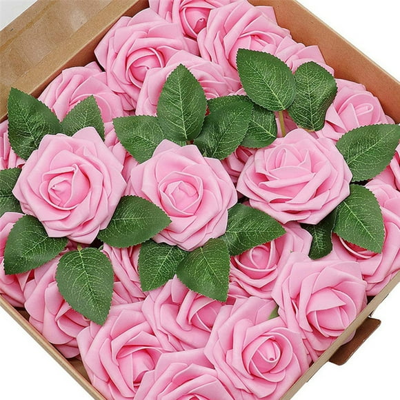 Artificial flower foam roses with stems-wedding bouquets