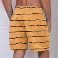 thumbnail image 4 of WAVSUF Summer Drawstring Short Pants Mens Elasticity Shorts Stripe Orange Size S, 4 of 4