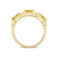 thumbnail image 4 of 7/8 Carat (Ctw) Baguette Citrine and White Topaz Band Ring 10K Yellow Gold for Women, 4 of 6