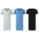 thumbnail image 2 of Guardurnaity Bata de dormir sólida, pijamas de manga corta para hombres, camisón cómodo con cuello en V, ropa de noche y . Pijama azul l, 2 of 6