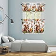 thumbnail image 5 of Colorful Squirrel Kitchen Curtains Sets for Windows 36 Inch Length, Botanical Berry Pine Cones Rod Pocket Window Treatments Tier Curtains and Valances Set for Bedroom/Bathroom, 5 of 8