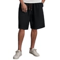 thumbnail image 3 of Mens Shorts 5 Inch Plus Size Cool Silk Quick Dry Shorts Loose Fit Lightweight Sports Beach Casual Summer Shorts Black 3XL, 3 of 6