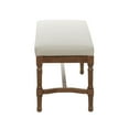 thumbnail image 6 of DecMode Wood Bench with Burlap Seat, Brown, 6 of 8
