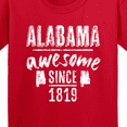 thumbnail image 4 of Inktastic Alabama Awesome Since 1819 Youth T-Shirt, 4 of 5