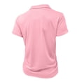 thumbnail image 4 of Men's Short Sleeve Quarter Zip Golf Polo Quick Dry Lightweight Lapel Workout T-Shirt Pink 2XL, 4 of 4