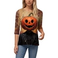 thumbnail image 6 of Godom Women's Halloween Shirts Graphic T Shirts 3/4 Sleeve Pullover Tops Fall Clothes 2025, 6 of 6