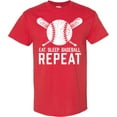 thumbnail image 3 of Inktastic Grunge Eat Sleep Baseball Repeat T-Shirt, 3 of 5