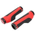 thumbnail image 2 of 1 par de empuñaduras antideslizantes de goma para manillar de bicicleta de montaña (negro y rojo), 2 of 5