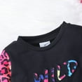 thumbnail image 3 of Popshion Toddler Girls Leopard Print Sweatshirt Top With pockets and Bow Leggings Set 4-5T, 3 of 7