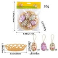 thumbnail image 3 of Chmadoxn Easter Tree Ornaments Rabbit Eggs Decor Easter Eggs Hangings Woven Baskets Easter Eggs Easter Decorations Scene Layout Easter Decorations Indoor Outdoor, 3 of 3