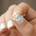 thumbnail image 2 of solitaire jewels 1.75CT Oval Moissanite 7 Stone Engagement Ring For Women, 14K White Gold, 2 of 4