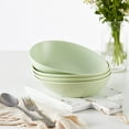 thumbnail image 4 of Stone + Lain Delilah Porcelain Collection Dish Set, 6 Bowls (8-inch) Service for 6, Lime Green, 4 of 5