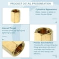 thumbnail image 3 of 5Pcs G1/8"x5/8" Brass Pipe Fittings, Coupling Connector Straight Hex Nipple Coupler Adapter Pipe Connection Accessories, Brass, 3 of 6