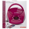 thumbnail image 6 of Sylvania SRCD261 Portable Am/fm Cd Boombox With Aux Line-in, Pink, 6 of 8
